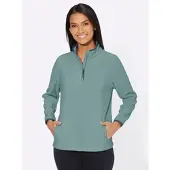 Casual Looks Fleeceshirt "Fleece-Shirt", Damen, Gr. 54, grün (kalkmint), 100% Polyester, unifarben, Shirts Fleeceshirt
