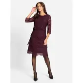 Witt Weiden Spitzen-Kleid in burgund | Gr.: 42