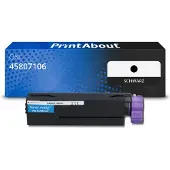 PrintAbout Toner kompatibel mit OKI 45807106 - Schwarz