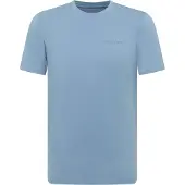 Mustang Kurzarmshirt "Herren Style Austin", Herren, Gr. L, blau (hellblau), Jersey, 100% Baumwolle, Rundhals, Shirts Kurzarmshirt