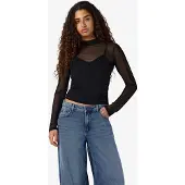 Noisy May Nmpercy Mesh Bluse