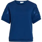 Vila Visiffi Rundhals Sweatshirt Mit Kurzen Ärmeln