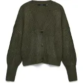 Vero Moda Strickjacke "VMLEA LS V-NECK CUFF CARDIGAN NOOS" Kunstfaser, regular fit