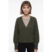 Vero Moda Strickjacke "VMLEA LS V-NECK CUFF CARDIGAN NOOS" Kunstfaser, regular fit
