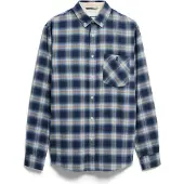 Armedangels BAUMWOLL-KARO LANGARMHEMD | 100% Bio-Baumwolle - blau (S)