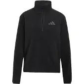 Adidas Rollkragenshirt TERREX "MULTI ESSENTIALS HALF ZIP FLEECE T", Damen, Gr. S, schwarz, Obermaterial: 100% Polyester, Shirts Rollkragenshirt
