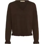 Culture Strickpullover "Damen Strickpullover CUclare", Damen, Gr. M, braun (coffee bean melange), Obermaterial: 82% Viskose CV. 18% Elasthan EL., Pullover Strickpullover