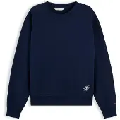 Tommy Hilfiger Sweatshirt Script Terry WW0WW52355 Dunkelblau Regular Fit