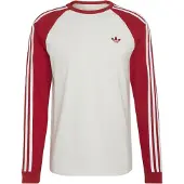 Adidas Originals Langarmshirt ORIGINALS "3S LS TEE", Herren, Gr. M, cloud weiß, team victory rot, Obermaterial: 100% Baumwolle, Shirts Langarmshirt