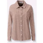 Witt Weiden Karo-Bluse in cognac-weiß-kariert | Gr.: 46