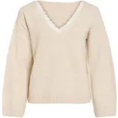 Vila Viliga V-ausschnitt Strickpullover