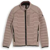 Tom Tailor Herren Lightweight Hybrid Steppjacke mit Stehkragen