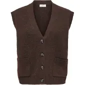 JDY "JDYSUPER S/L V-NECK VEST KNT NOOS" Materialmix