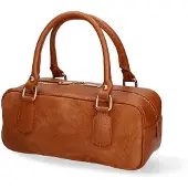 Chiara Ferretti Handtasche Wildleder Seraphina Elite Italy Testa di Moro UNICA 27x12x10 cm