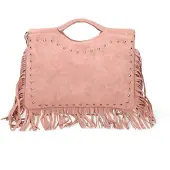 Chiara Ferretti Handtasche Wildleder enkopf Borchienstudded Testa di Moro UNICA 34x25x1 cm