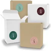 Itenga Adventskalender zum Füllen 24x Quader gemischt WEISS BRAUN + Sticker V09 Z14