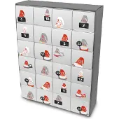 Itenga SET Adventskalender zum Füllen Quader XL + Sticker Zahlen Wichtelbande Freiform