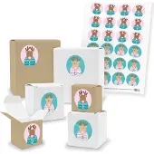 Itenga Adventskalender zum Füllen 24x Quader Würfel gemischt + Sticker (V03 Z44)