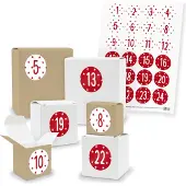 Itenga Adventskalender zum Füllen 24x Quader Würfel gemischt + Sticker (V03 Z39)