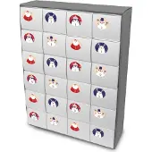 Itenga SET Adventskalender zum Füllen Quader XL + Sticker Z43