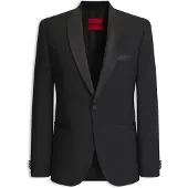 HUGO für Herren. 50570749 Arti Smokingjacke in Schwarz (50), Party, Wolle, Klassisch