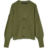 Vero Moda "VMLEA LS V-NECK CUFF CARDIGAN NOOS" Kunstfaser, regular fit