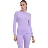 Falke Damen Langarmshirt Warm, XS, Lila, Uni