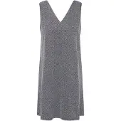 Ichi Midikleid "Damen Freizeitkleid IHKATE", Damen, Gr. L, N-Gr, schwarz (schwarz, weiß herringbone), Obermaterial: 73% Polyester PES. 25% Viskose CV. 2% Elasthan EL., Kleider Midikleid