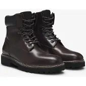 HUGO BOSS HUGO Draven Herren Schnürstiefel Dunkelbraun Leder Gr. 44 Stiefel Draven_halb_bo