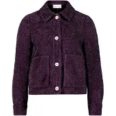 Cartoon Jackenblazer "Casual-Jacke mit aufgesetzten Taschen", Damen, Gr. 34, lila (schwarz dahlia), Obermaterial: 82% Polyester PES. 18% Polyamid PA., Blazer Jackenblazer