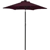 Syfax Sonnenschirm mit LED-Beleuchtung Bordeauxrot 200x211 cm Alu
