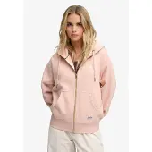 Superdry für Damen. W2012743A Rosa Kapuzenjacke mit Reißverschluss Luxe (S), Lässig, Synthetisch
