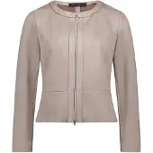 Betty Barclay Kurzblazer "Kurzblazer mit Reißverschluss", Damen, Gr. 44, grau, Blazer Kurzblazer