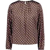 Zero Satinbluse fein gemustert / elastische Bündchen