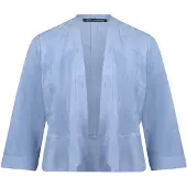 Betty Barclay Jackenblazer "Blazer-Jacke mit 3/4 Arm", Damen, Gr. 44, blau (infinity), Obermaterial: 92% Polyester PES. 8% Elasthan EL., Blazer Jackenblazer