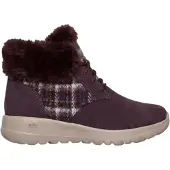 SKECHERS - "Go Joy" Karo Sneaker für Damen, Wildleder GT47497 (36 EU) (Burgunderrot)