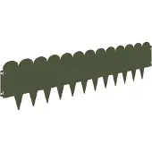 Syfax Raseneinfassung 20 stk. 103 x 25 cm Stahl Olivgrün