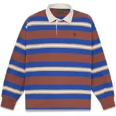Timberland Mens LS Striped Rugby Polo brownout yd S