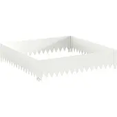 vidaXL Raseneinfassung 100 x 100 x 20 cm Stahl Weiß