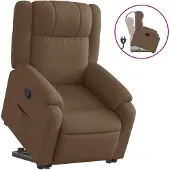 vidaXL Relaxsessel mit Aufstehhilfe Braun Stoff