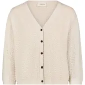 Cartoon Strick-Cardigan mit V-Ausschnitt in beige | Gr.: 44