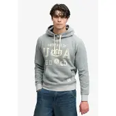 Superdry für Herren. M2014562A Kapuzenpullover ESS grau (M), Lässig, Baumwolle