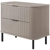 3Xeliving Stehender Badezimmerschrank mit Schubladen und Metallfüßen, B 80 cm