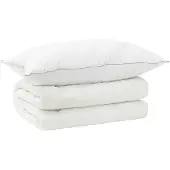 vidaXL Bettdecke und Kissen Set 2 stk. 137x200 cm 4 Jahreszeiten Wolle