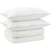 vidaXL Bettdecke und Kissen Set 3 stk. 140x220 cm 4 Jahreszeiten Wolle