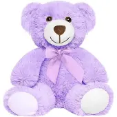 Sonstiges Plüschtier Teddybär gefüllt 13.5 Zoll Lila 1 Stück