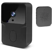 OEM VHV – Video-Türspion – Drahtlose Türklingel mit Kamera – 1080p – Schwarz – Für Haustür