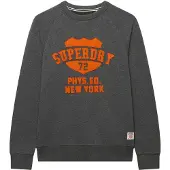Superdry für Herren. M2014553A Sweatshirt Felt Applique Relaxed grau (XL), Lässig, Baumwolle