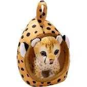 Sonstiges Kuscheltier Tiger mit Haustierkorb Plüschtier für Jungen und Mädchen