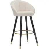 Dmora Huanca - Hocker, 55x56x104h cm Cremeweiß, Gepolstert